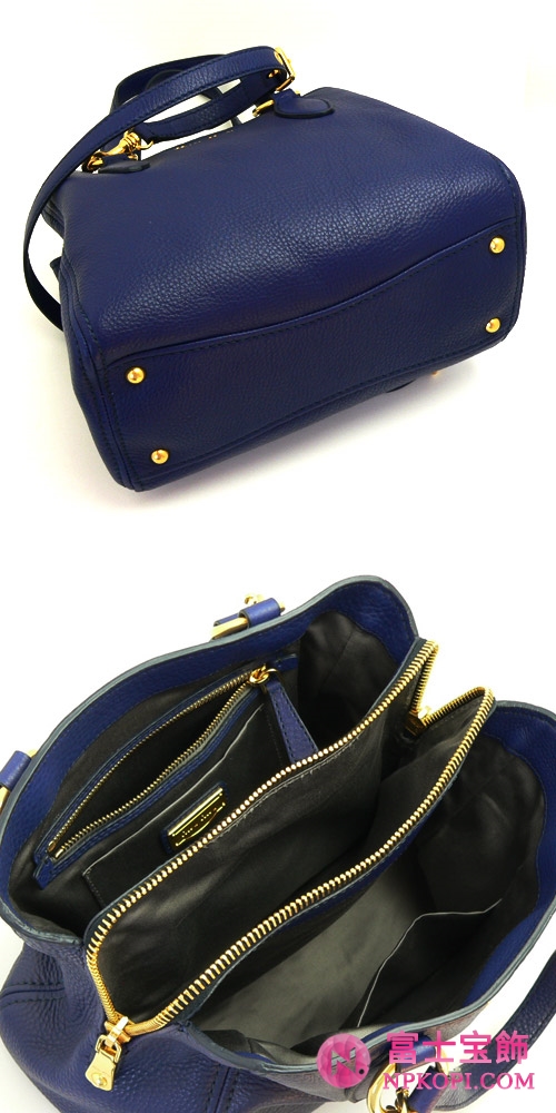 MIUMIU ミュウミュウ 2WAYショルダー トートバッグ レディース レザー ネイビーブルー RR0757 VITELLO CARIBU INCHIOSTRO